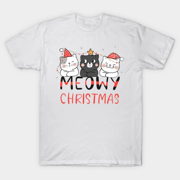 Meowy Christmas T-Shirt by stark.shop